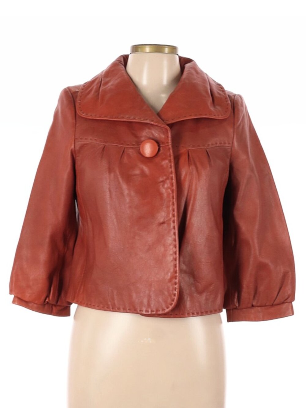 Classiques Entier Leather Jacket in Brown Size M